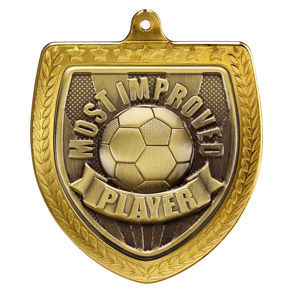Cobra Football Most Improved Shield Medal Gold