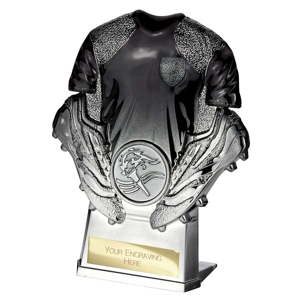 Invincible Rugby Shirt Plaque Award Black & Gunmetal