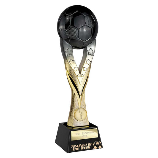Extreme Football Trainer of Year Award Carbon Black & Gold