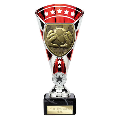 Cobra Star Cup Football Goal Keeper Silver & Red
