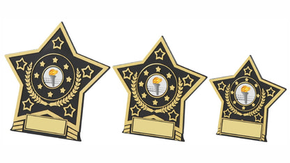 Black Plastic Star Plaque