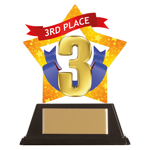 Mini-Star Place Acrylic Plaque - 1st, 2nd, 3rd