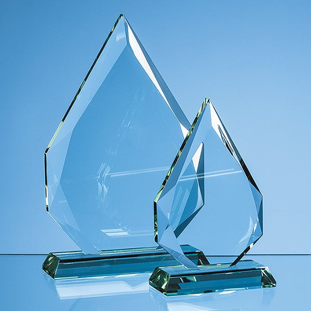 Jade Glass Facetted Diamond Peak Award
