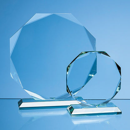 Jade Glass Facetted Octagon Award