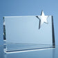 Optical Crystal Horizontal Rectangle with Silver Star