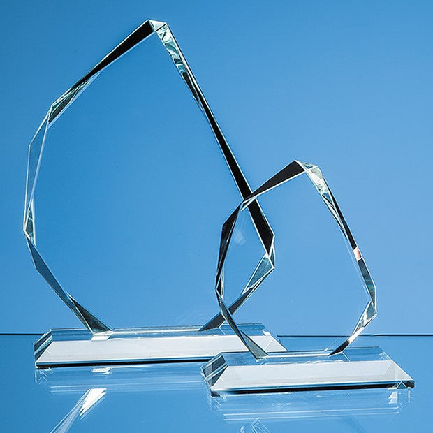 Clear Glass Facetted Ice Peak Award