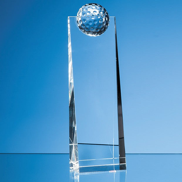 Optical Crystal Golf Ball Rectangle Award