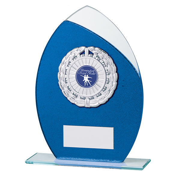 Draco Glitter Glass Award Blue - 3 Sizes