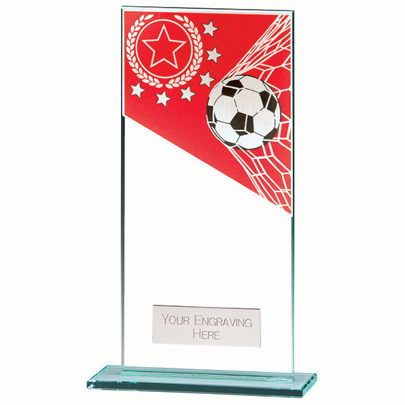 Mustang Football Red Jade Glass Award
