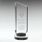 Clear Glass Plaque With Black Neck And Round Base