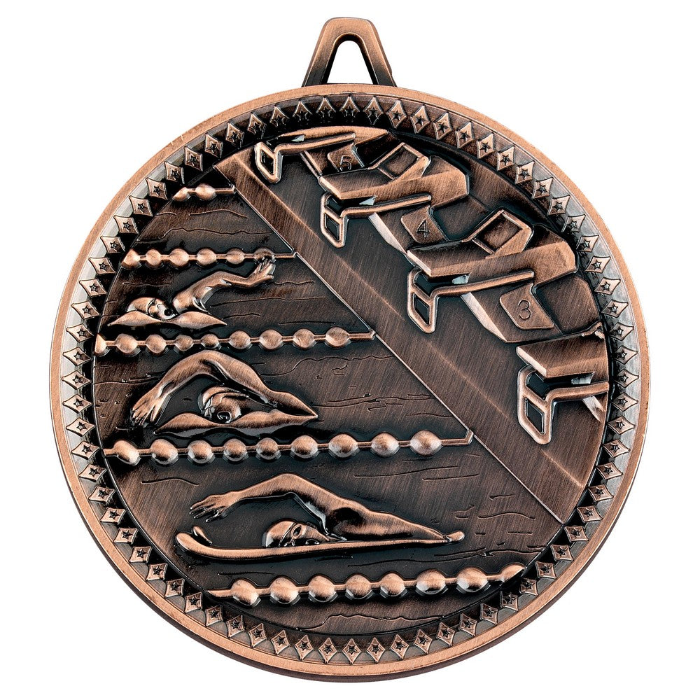 Swimming Deluxe Medal - 3 Colours