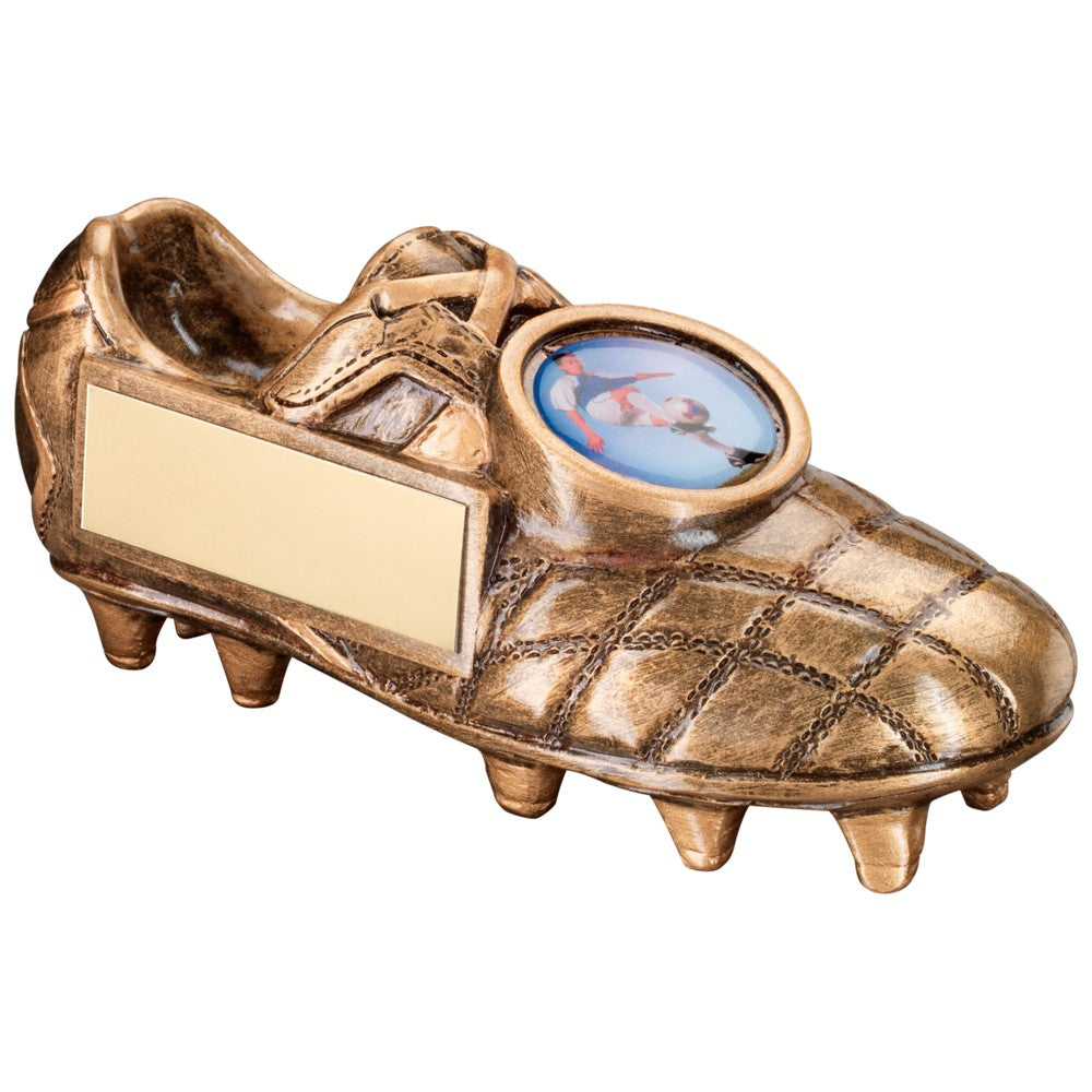Bronze And Gold Football Boot Trophy
