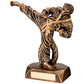 Bronze And Gold Resin Karate Figure Trophy