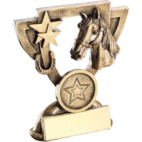 Brz-Gold Horse Mini Cup Trophy - Available in 2 Sizes