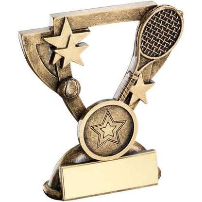 Brz-Gold Tennis Mini Cup Trophy - Available in 3 Sizes