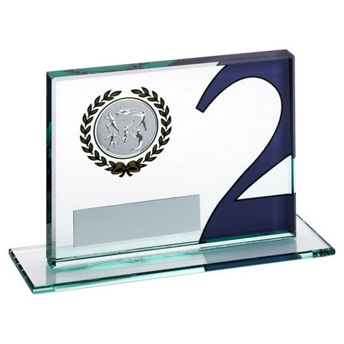 Jade Glass Plaque With Multi Athletics Insert And Plate - Available in 1st, 2nd and 3rd
