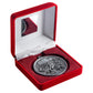 Red Velvet Box And 60mm Medal Athletics Trophy - 3 Colours
