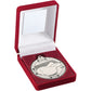 Red Velvet Box And 50mm Medal Table Tennis Trophy - 3 Colours