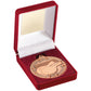 Red Velvet Box And 50mm Medal Table Tennis Trophy - 3 Colours
