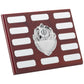 Rosewood Plaque With Chrome Fronts