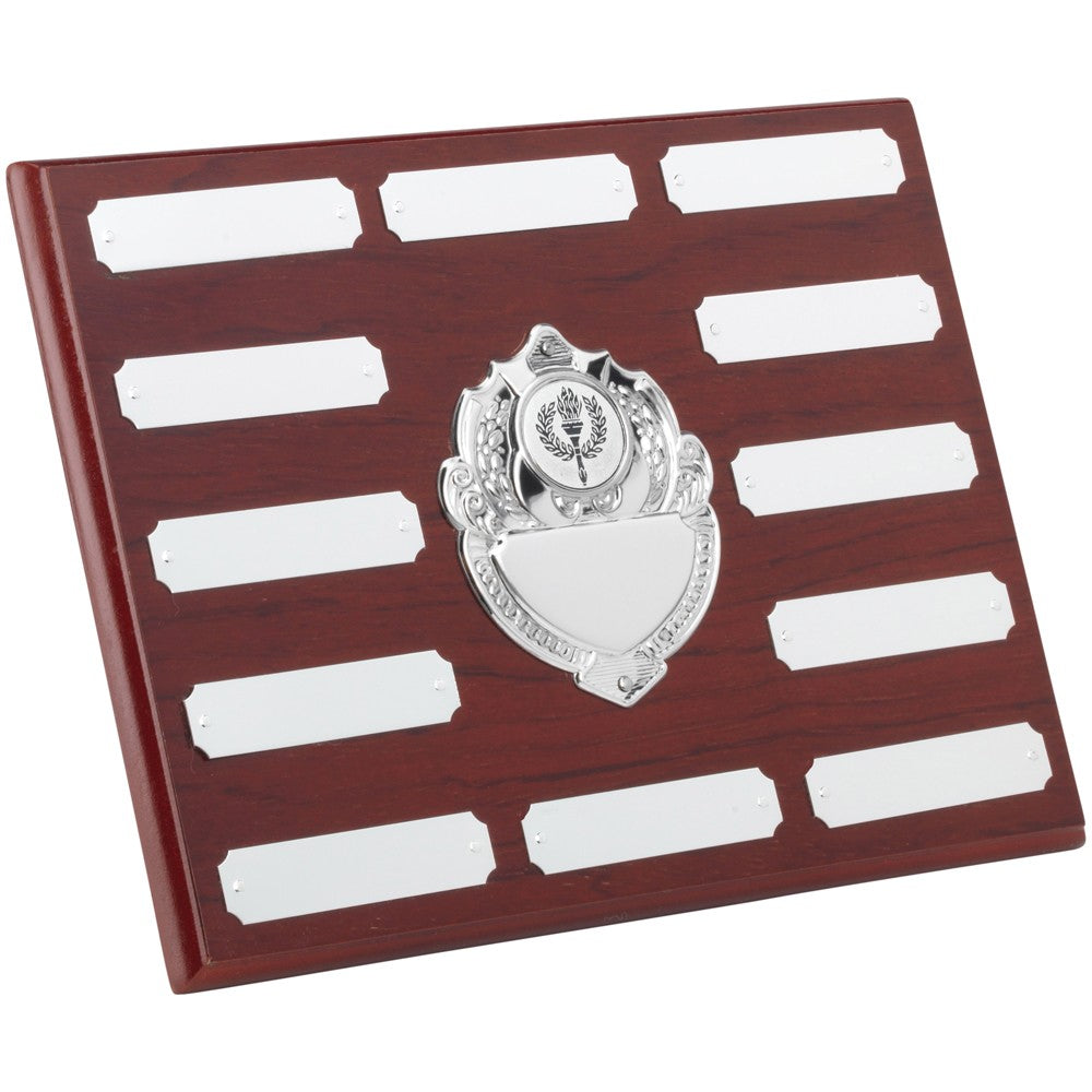Rosewood Plaque With Chrome Fronts