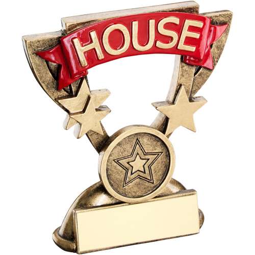 9.5cm Brz-Gold School House Mini Cup Trophy - Available in 4 Colours