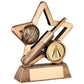 Bronze And Gold Resin Cricket Mini Star Trophy