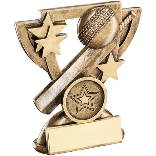 Brz-Gold Cricket Mini Cup Trophy - Available in 2 Sizes
