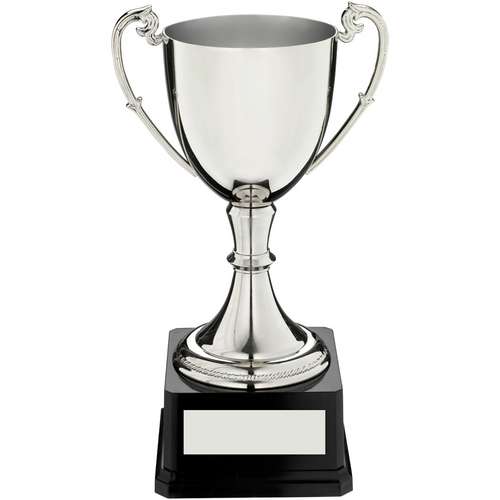 Nickel Plated Cup On Heavyweight Base Trophy - Available in 10 Sizes