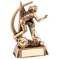 Bronze And Gold Female Lawn Bowls Geo Figure Trophy