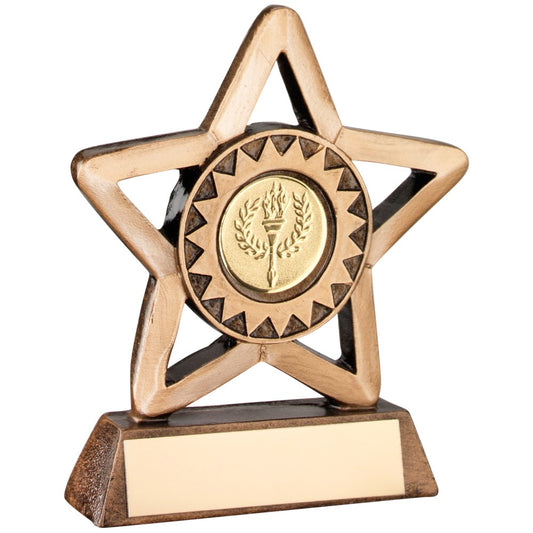 Bronze And Gold Resin Generic Mini Star Trophy