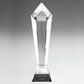 Clear Glass Pentagon Column On Base