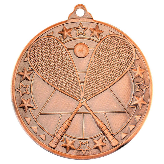 Squash 'Tri Star' Medal - 3 Colours
