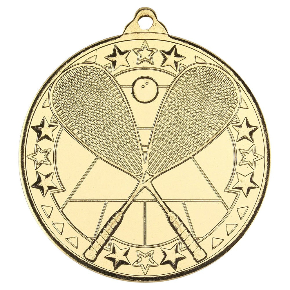Squash 'Tri Star' Medal - 3 Colours