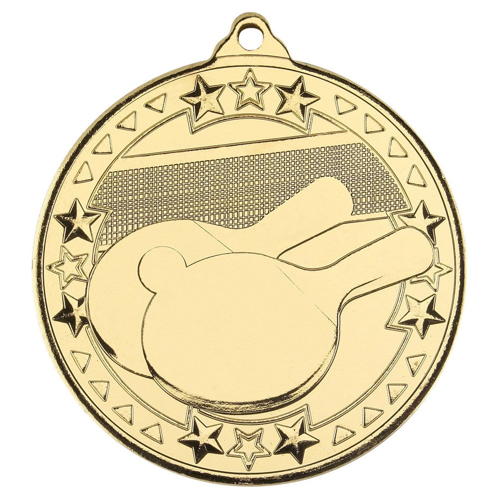 Table Tennis 'Tri Star' Medal - 3 Colours