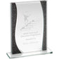 Jade Glass Rectangle Plaque With Silver Highlights