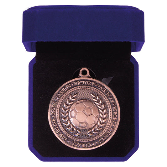 Olympia Football Medal Box 60mm - 3 Colours