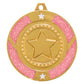 Glitter Star Medal Pink 50mm - Available in Gold, Silver and Bronze