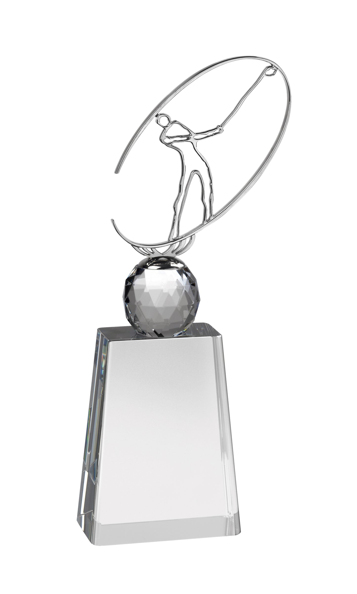 Crystal-Metal Golf Swing Award