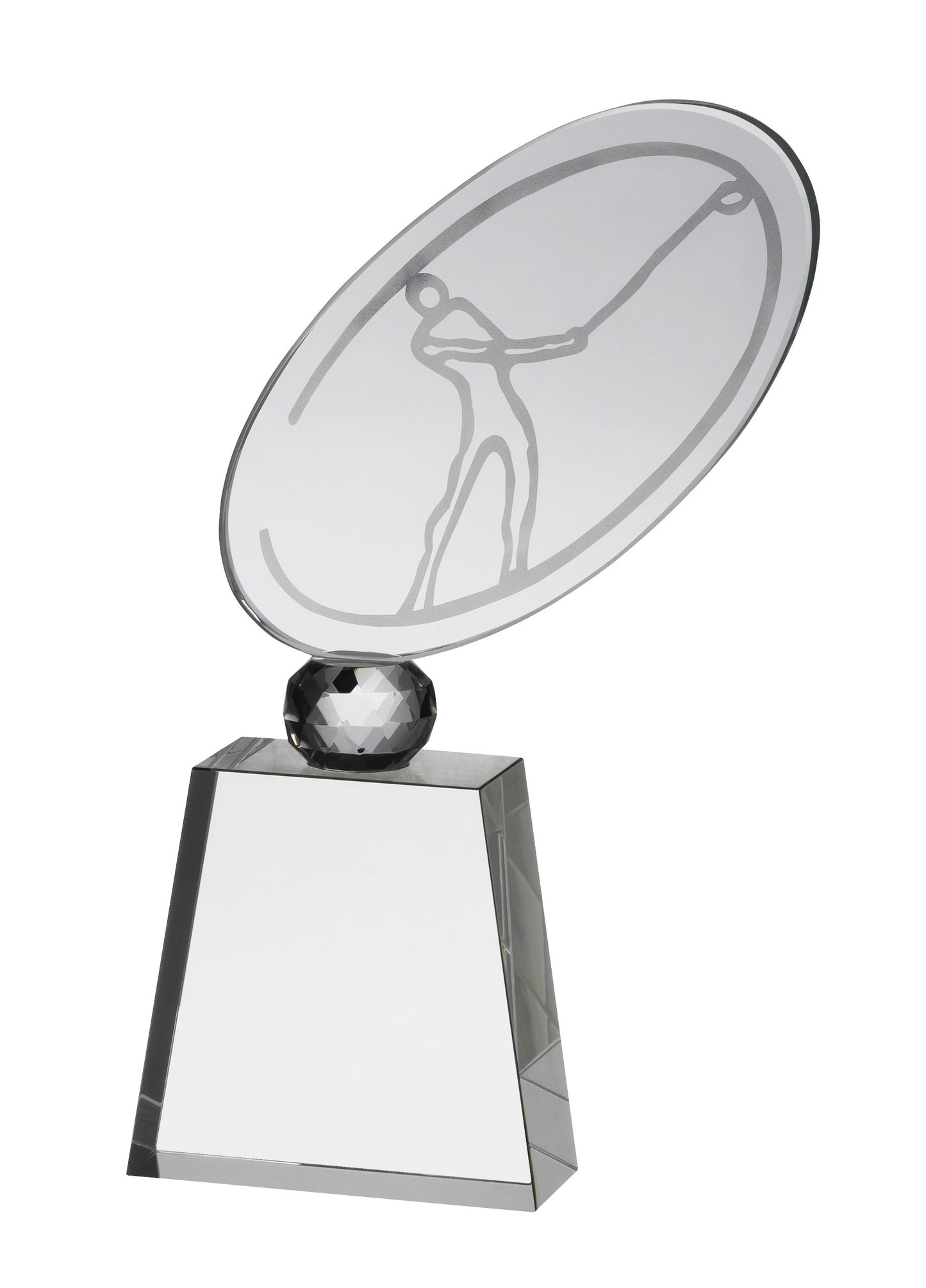 Clear Crystal Golf Award in Box