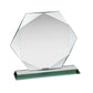 Jade Glass Hexagon Award on Robust Glass Plinth
