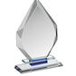 Clear & Blue Crystal Teardrop Award