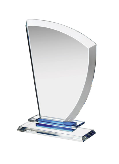 Clear & Blue Crystal Harp Award