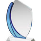 Clear & Blue Crystal Flame Shape Award