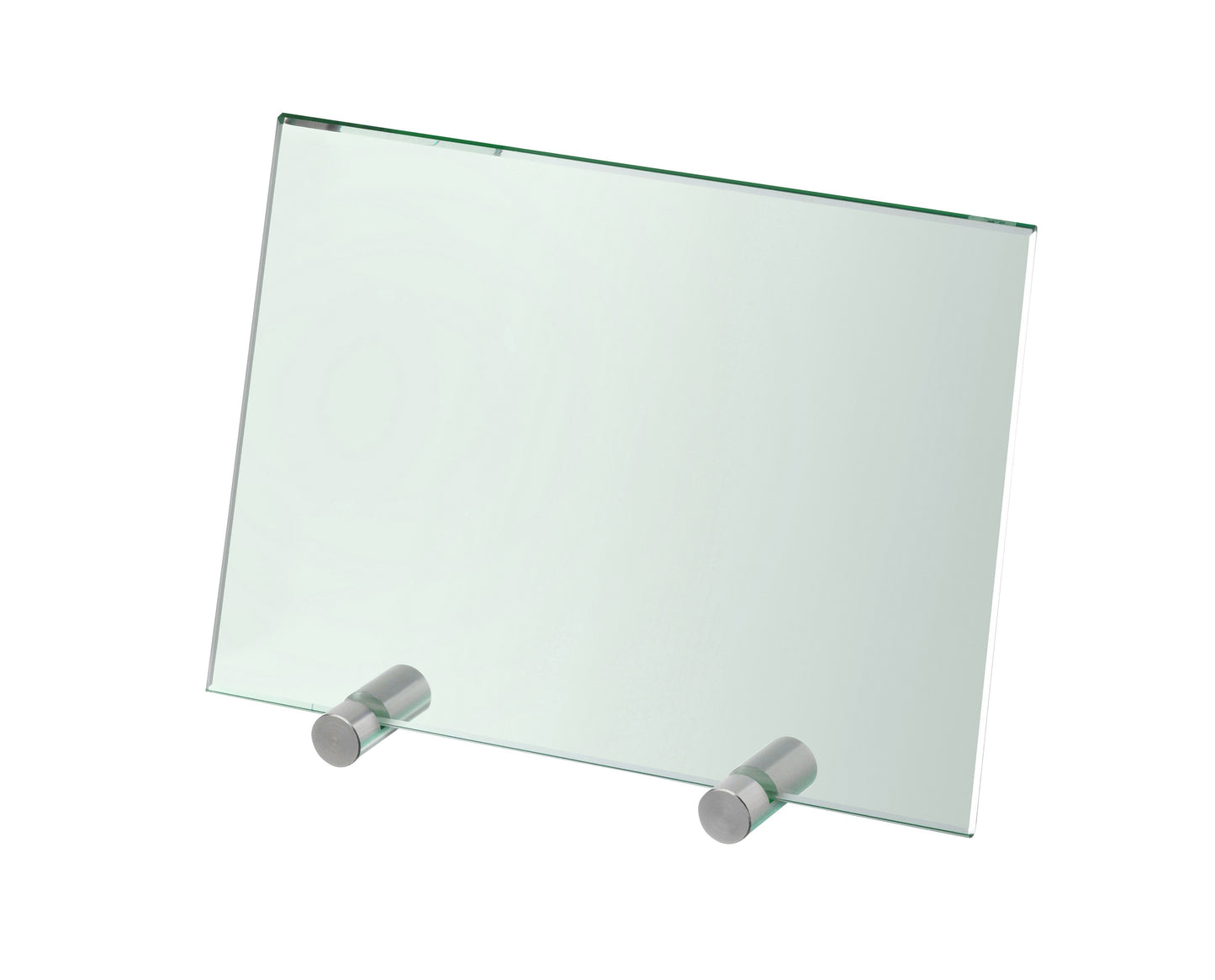 Jade Glass Rectangular Plaque with Metal Stands