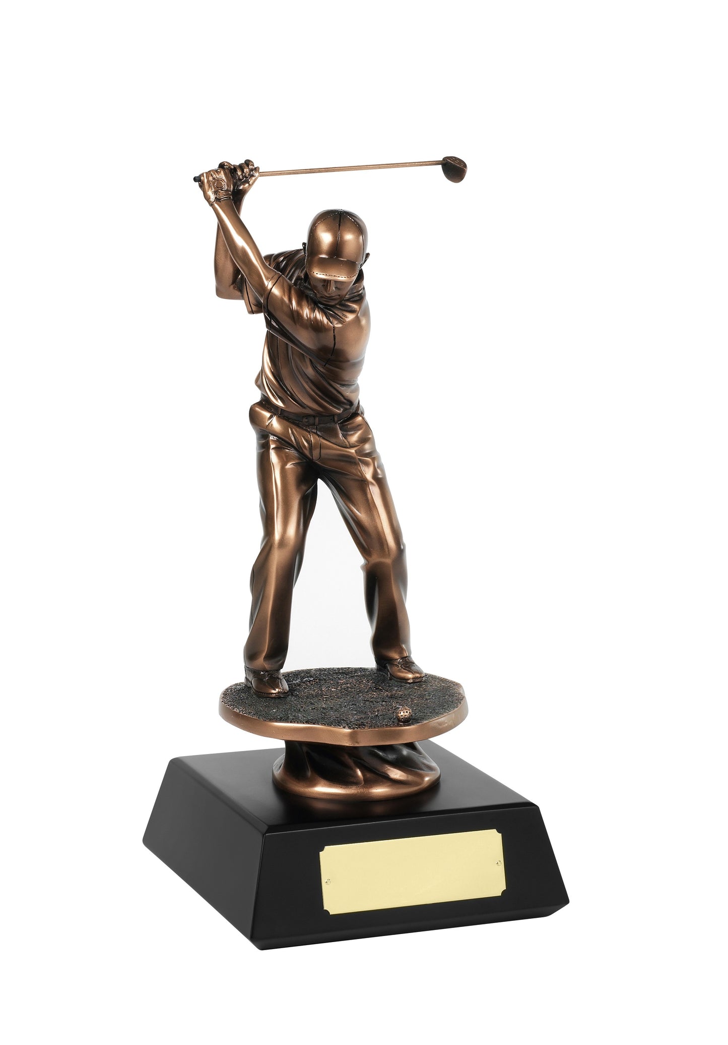 Bronze Plated Golf Figure Figure