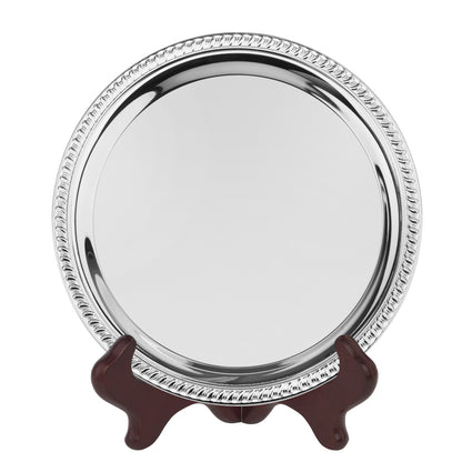 Heavy Nickel Plated Salver with Gadroon Edge - 4 Sizes