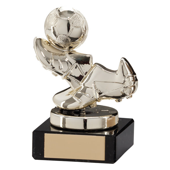 Agility Boot & Ball Football Trophy 9.5cm - Available in Gold and Bronze