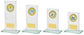Rectangular Jade Glass Gold Trim Award - 4 Sizes