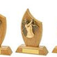 Light Oak Female Golf Wood Plaque Award - 3 Sizes